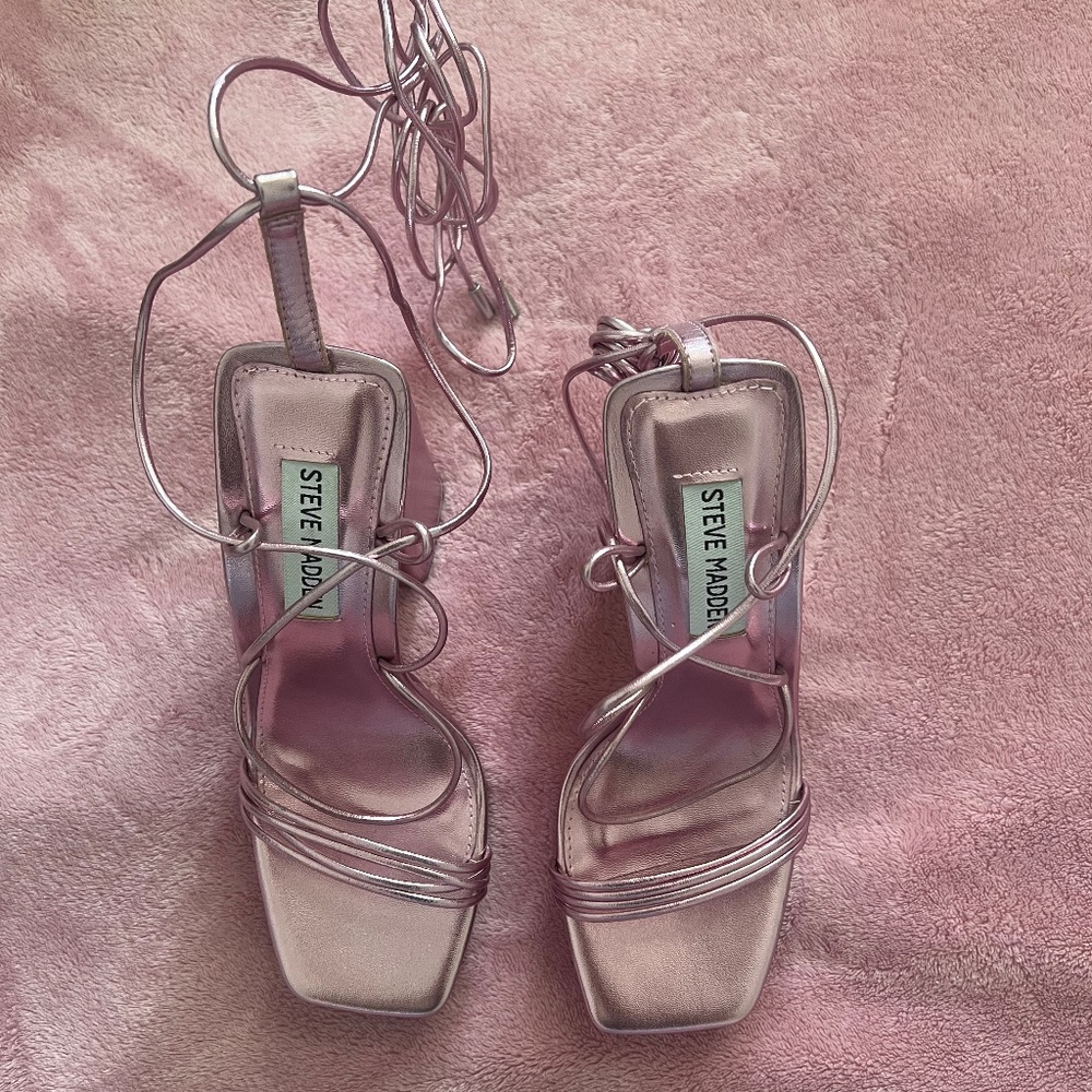 Steve Madden Metallic Pink Platforms